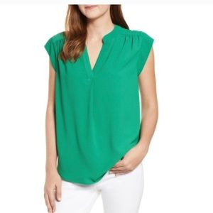 Gibson Women's Day Ruthie Split Neck Blouse